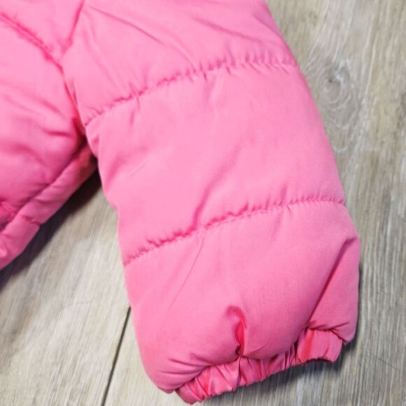 Carter's Pink Puffer Jacket Winter Coat Sherpa Hood Girl's Toddlers 24M Pastel - Picture 7 of 9